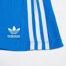 Adidas Chân váy ngắn dệt kim thể thao thường ngày dành cho nữ, kiểu dáng tối giản, thời trang xuân/hè, có sọc bên hông, mã sản phẩm IP0704 - Toba Blue - Xem 3