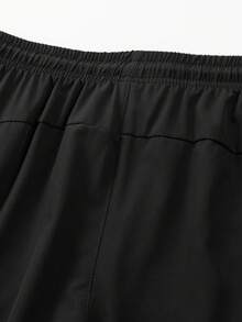 Men's Quick-Dry Jogger Sweatpants With Elastic Drawstring Waist, Zipper Pockets, Breathable, For Fitness, Running, Training, Casual Wear Sports - Black - View 7
