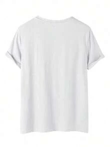 Camiseta de manga corta estilo vacaciones para mujer, con diseño de estampado de labios, suave y con una caída agradable, adecuada para uso diario, oficina, escuela, vacaciones, camping, de estilo versátil, que hace que tu verano sea más vibrante y colorido. - Blanco - Ver 2
