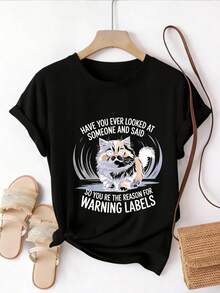 Una camiseta de manga corta para mujer, moderna, a la moda, retro y de corte holgado, adecuada para actividades al aire libre en primavera y verano.Camiseta de mujer con estampado colorido, tela suave, diseño elegante, mangas cortas, cuello redondo.Linda y a la moda, ideal para el uso diario y casual en primavera y verano.Diseño moderno adecuado para Pascua y el Día de la Madre, cuello redondo sencillo, cómoda y...blusas para mujer,blusas casuales para dama,tops,, mujer premium,y2k,playeras de mujer curvy,ofertas y liquidaciones ropa mujer,playeras deportivas para mujer,,playeras de hombre, mujer,blusas>elegante L5HS - Negro - Ver 8