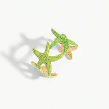 彩色拉菲草编织海星开口手镯，百搭海滩度假开口手镯 - 彩色 - 查看 13