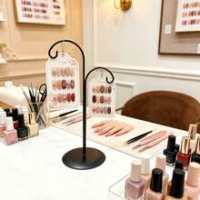 1 pieza Soporte desmontable para exhibir esmalte de uñas, Tarjeta de color transparente para esmalte de uñas, Estante metálico de exhibición, Soporte acrílico para tarjeta de color de pegatinas para uñas, Adecuado para salones de uñas - Multicolor - Ver 6