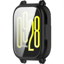 Casing Pelindung Layar untuk Redmi Watch 5 Lite TPU Slim Case Cover [Bingkai Warna Logam Berlapis] [Cakupan Penuh 3D] Shell Pelindung untuk Redmi Watch 5 Active SmartWatch (3 Paket-3) - Hitam + Transparan + Abu-abu - View 3