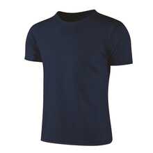 2 artículos Camiseta deportiva de manga corta para mujer, secado rápido, cuello redondo, ideal para yoga, fitness y tallas grandes - Azul marino - Ver 1