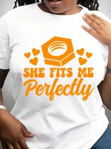 Camisetas Modernas Minimalistas Divertidas para Parejas, Perfectas para el Día de San Valentín, Camisetas Casuales para el Día a Día - Blanco - Ver 7