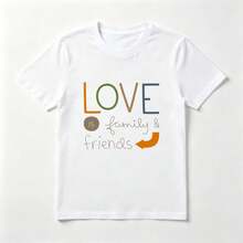 Colores Multiestilo Playera de Algodón Blanca con Diseño Familiar y Divertido - Blanco - Ver 1