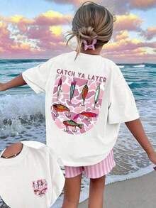 Playera PersonalizadagráficocasualjuvenilCamisetadealgodón]TweedChicaRopaparaniñas-Camisetacasualimpresodemangacortaconcuelloredondo-Primavera,veranoyotoño-Camisetademangacortaparaestudiantesyniñospequeños-Perfectaparajugarysalidascasuales,estadivertidaycoloridocamisetainspirarálaimaginacióndecada unoniño. Un Gran Regalo de Ropa para Niños. -Camiseta Unisex de Manga Corta y Cuello Redondo de Algodón Suelto Estilo Vintage Urbano - Blanco - Ver 1