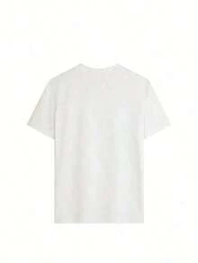 Camiseta gráfica de manga corta personalizada para mujer, ideal para el verano, conjunto de playa blanco con elementos de cactus, blusas casuales y elegantes para mujer, ropa deportiva femenina. - Camiseta unisex de algodón holgada de manga corta y cuello redondo estilo vintage urbano. - Blanco - Ver 3