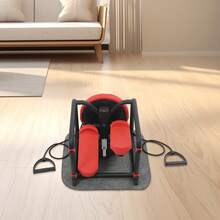 Black‑Red Hydraulic LED Display Fitness Stepper Max 150KG Load Home Exercise Step Machine With Resistance Bands & Non‑Slip Mat - Red - View 4