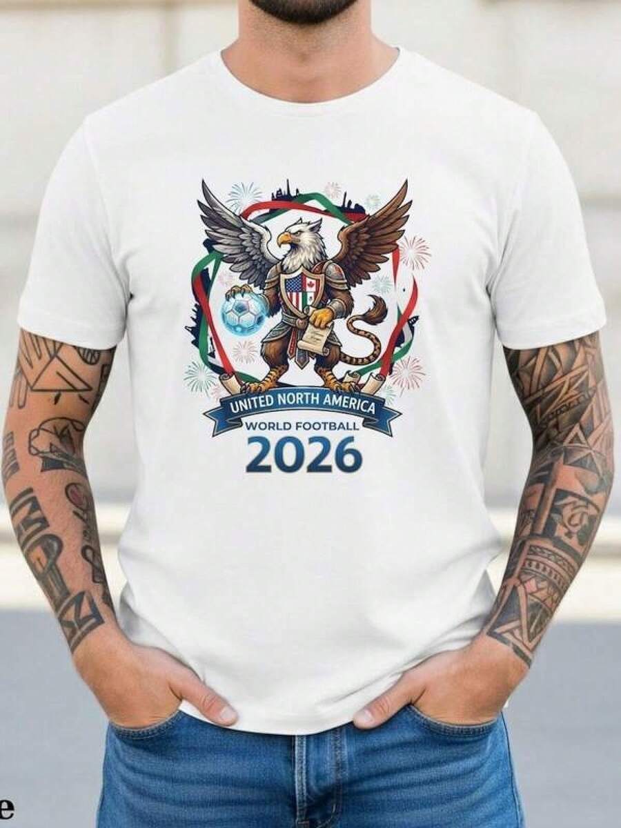 Camiseta de Fútbol Mundial 2026, Camiseta de Canadá, México, EE. UU., Regalo para Fanáticos del Fútbol, Camiseta para Fanáticos del Fútbol, Camiseta de Fútbol 2026, Camiseta Deportiva para Fanáticos - Negro - Ver 1