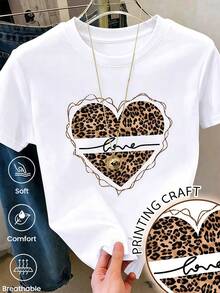 180 g Hecho en México, Moda Primavera/Verano 2026 Camiseta de manga corta, Estampado de dibujos animados, Estilo para parejas, Ropa interior/exterior, Cuello redondo informal para la oficina, Top unisex de una pieza - Blanco - Ver 1