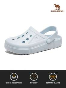 CAMEL CROWN Sandal Wanita Bernapas, Sandal Jepit Pantai Anti Selip untuk Aktivitas Luar Ruangan dengan Penutup Jari Kaki, Sandal Selop Kasual Nyaman untuk Sehari-hari - Biru muda - View 2