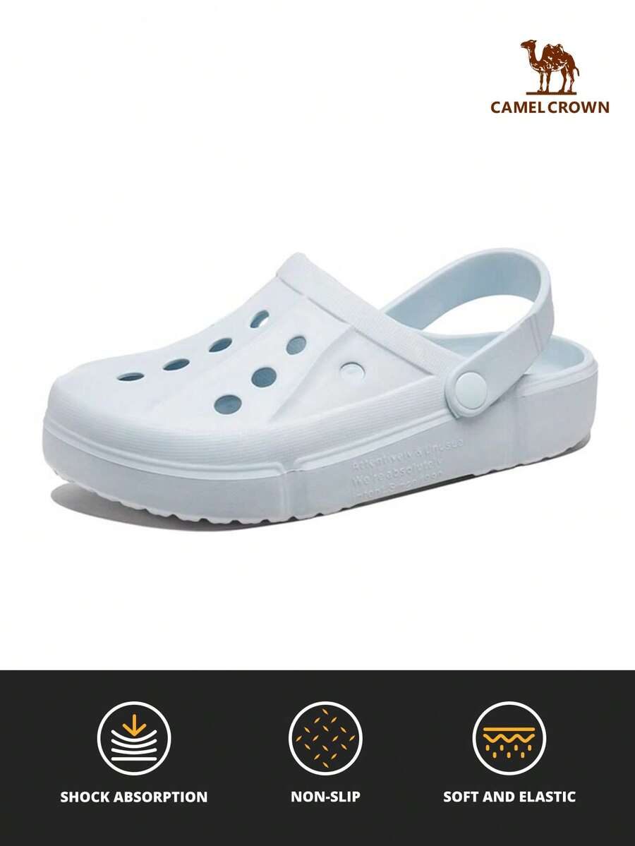 CAMEL CROWN Sandal Wanita Bernapas, Sandal Jepit Pantai Anti Selip untuk Aktivitas Luar Ruangan dengan Penutup Jari Kaki, Sandal Selop Kasual Nyaman untuk Sehari-hari
