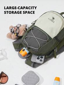 CAMEL CROWN Foldable Large Capacity Travel Backpack, Short Trip & Gym Storage Bag - Mori Green - View 3
