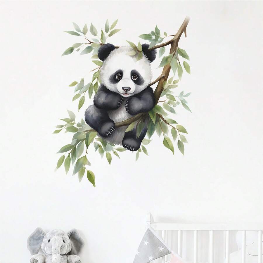 1 pieza Pegatina decorativa con estampado animal, pegatina para decoración del hogar, vinilo adhesivo moderno con diseño floral, apto para decoración de dormitorio, sala de estar, entrada y porche - 1PC - Ver 1