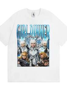 blusas para mujer Anime Girl Dinner Magik Vintage Graphic T Shirt Marvels Rivals Characters T-shirts Men Women Y2k Fashion Casual Oversized T-shirt - Blanco - Ver 1