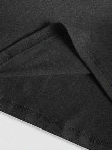 1 Pieza de Camiseta Casual de Moda para Hombres y Mujeres con Estampado de Cachorro 'Antidepressivos', Manga Corta, Alta Elasticidad, Corte Regular, Versátil para el Verano, Fácil de Combinar, para Uso Diario, Estilo Urbano, Ropa de Vacaciones, Ropa de Fin de Semana. - Negro - Ver 5