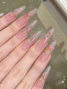 50入夏季糖果色鋯石美甲飾品、多色切割玻璃美甲鑽石、迷你3D美甲裝飾、亮面美甲水晶,適用於壓克力指甲、日常與派對DIY美甲配件 - 彩色 - 查看 7
