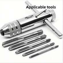 5pcs Precision Tap And Die Set - Stainless Steel, Plated, Suitable For Metal Processing And Gear Repair, Manual Operation, Size M3-M8 - Multiple Specifications - View 8
