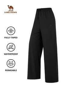 CAMEL CROWN Pantalon décontracté long pour femmes, pantalon ample de protection solaire pour le printemps/été, pantalon de course respirant et léger, pantalon droit ample et décontracté - Noir Fantôme - Voir 1