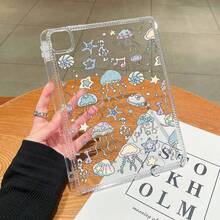 适用于 iPad 第 11 代平板电脑的保护套，A16 芯片保护套，时尚无盖设计，带笔槽，高透明亚克力背板，防震、防弯折、防摔，兼容 iPad 第 10 代保护套，第 9 代 10.2 英寸，第 8 代 10.2 英寸，Air 第 11 代平板电脑保护套，Air 11 (M3)，Air 11 (M2)，Pro 11 英寸 - 無色 - 查看 2