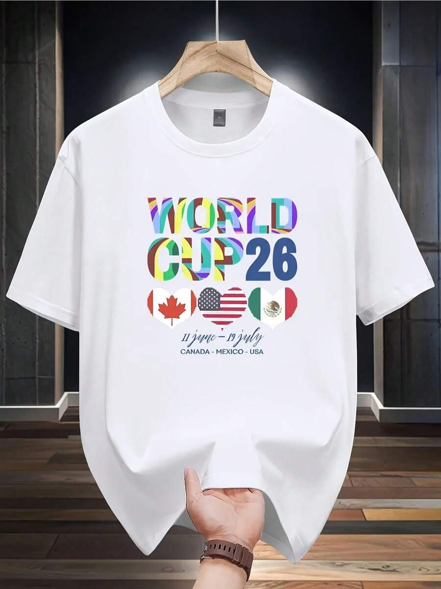 Camiseta Casual de Manga Corta para Hombre7 - Negro - Ver 1