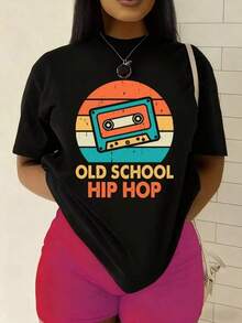 Camiseta unisex Y2K con diseño retro de cassette y colores vibrantes ideal para amantes del hip hop y la moda vintage. Perfecta para destacar en cualquier ocasión con estilo y originalidad. - Negro - Ver 8