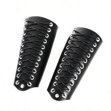 2 Guardias de brazo con relieve retro, guardias de brazo medievales, guardias de brazo de estilo punk, accesorios de ropa renacentista, disfraces de vacaciones, props de actuación de roles, adecuados tanto para hombres como para mujeres - Multicolor - Ver 11