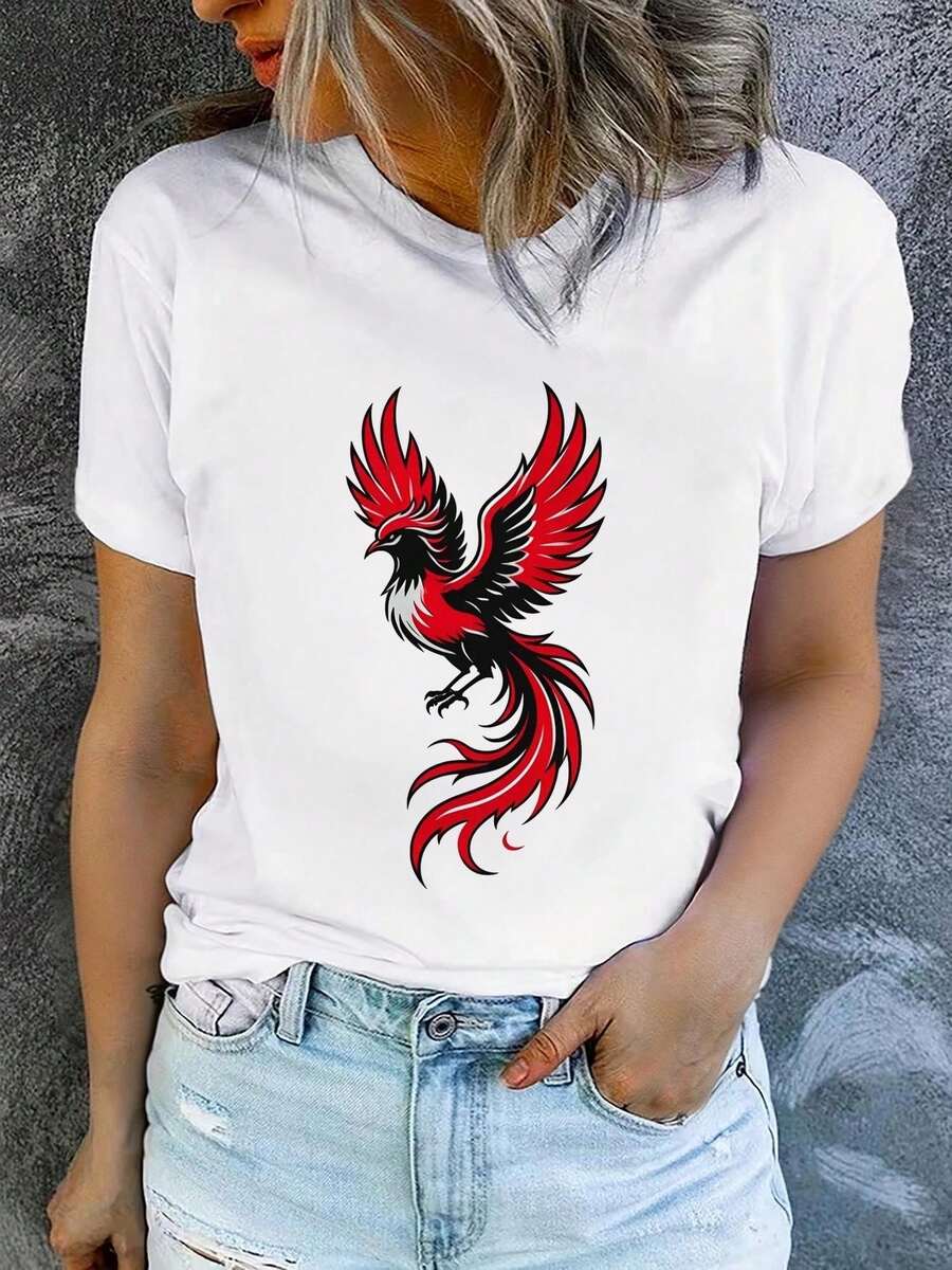 ¡Oferta por tiempo limitado, unidades limitadas, relámpago! Camisas casuales para mujer, camisetas de poliéster para mujer, camisas elegantes.Camisetas de manga corta estampadas para mujer, de verano, modernas y casuales, lavables a máquina, ajuste cómodo, impresión plana 2D - blanco5 - Ver 1