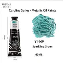 10 Colors/60ML Paul Rubens Metallic Pearlescent Oil Paints, 2.02 FL.OZ High Pigment Concentration, High Coverage, Textured, Easy To Layer, Carolyn Series Professional Artist & Student Oil Paints, Suitable For Gifts, Back To School, Birthday - Single Piece - View 20