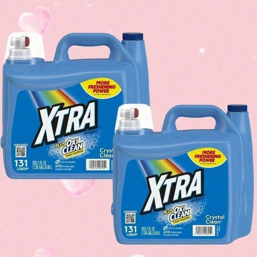 Economy Pack | Ideal For Large FamiliesWorks In Standard & HE Washing Machines XTRA Plus Escape Lavender & Sweet Vanilla Liquid Laundry Detergent Deeply Loved - 97.7 Fl Oz - View 1
