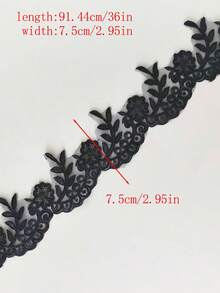 1 Yard/Gói, Nhiều lựa chọn màu sắc, Vải lưới thêu ren hoa văn mới với hạt cườm và kim sa thủ công, Dùng để tự may quần áo, váy cưới và phụ kiện, Chiều dài: 91,44cm/36in, Chiều rộng: 7,5cm/2,95in - 1 yard/gói - Xem 13