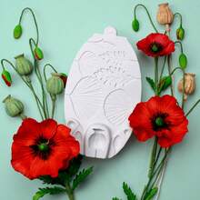 Succulent, Flower Heart, Leaves And Snapdragon Silicone Mold, Calla Lily Mold, Fondant Cake Decorating Mold, Reusable Kitchen Baking Tool For Wedding, Birthday Party - Light Grey - View 14