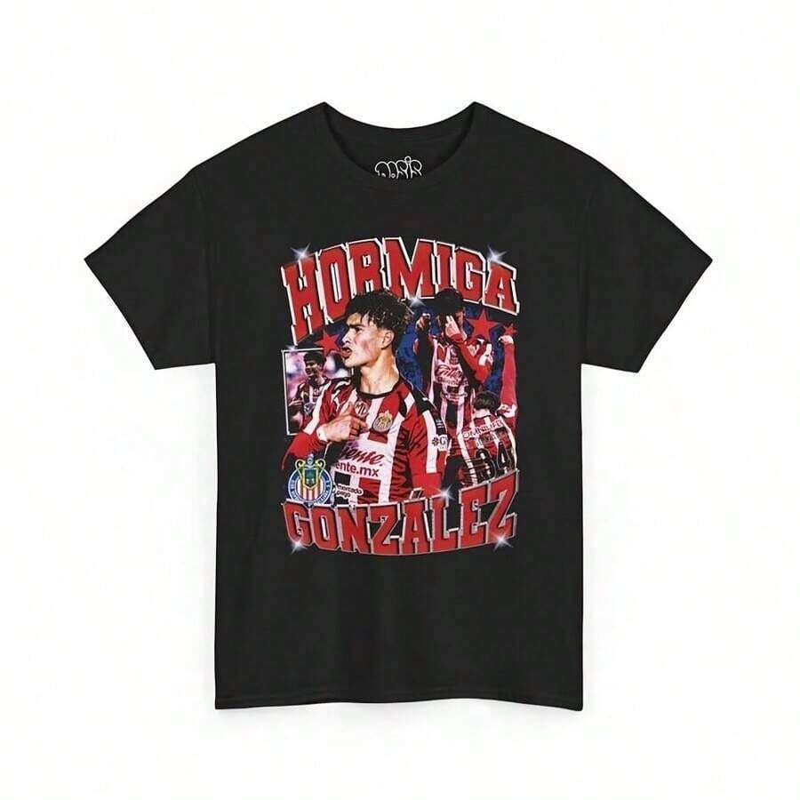 short-sleeveCamiseta vintage retro de Hormiga González Hormigol - Regalo de fan de Guadalajara, Camiseta de fan, Camiseta de Hormiga González, Chivahermano100% Cotton - Negro - Ver 1