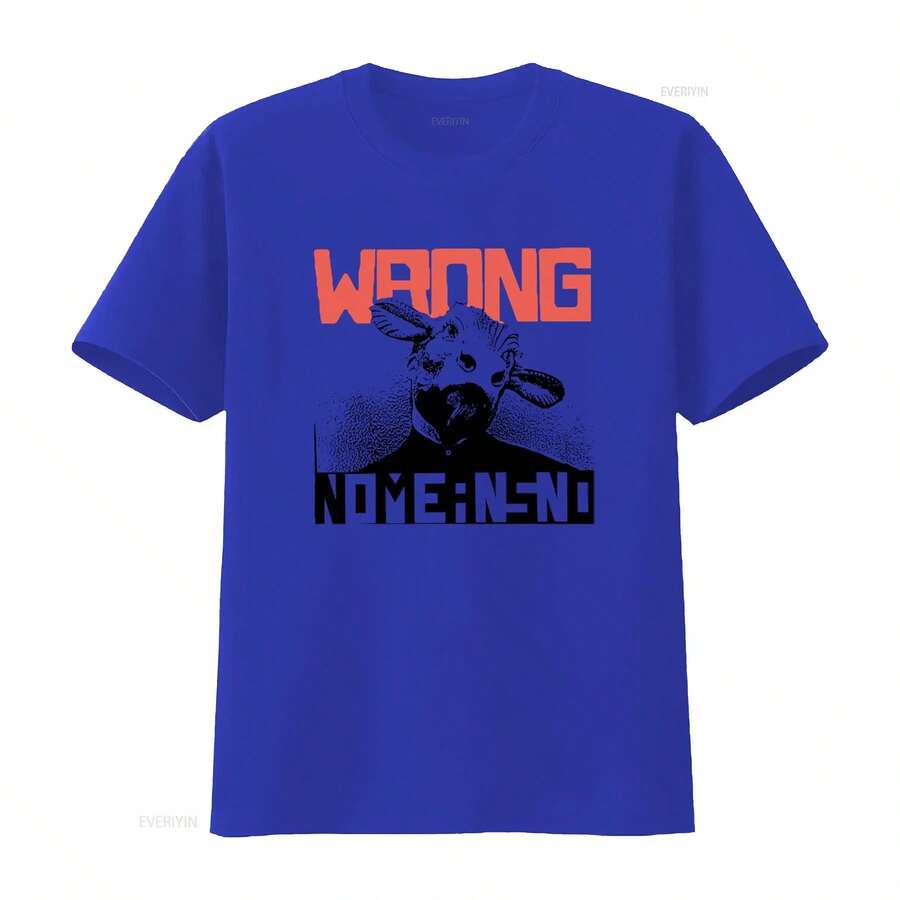 NOMEANSNO CAMISETA UNISEX HARDCORE PUNK ROCK TALLAS S-3XL CON ESTAMPADO ATREVIDO Y ORIGINAL, ESTILO VINTAGE LAVADO, PRENDA CASUAL PARA USO DIARIO, SUAVE - Negro - Ver 1