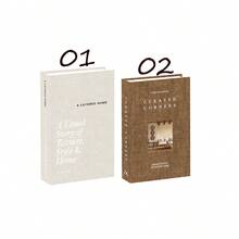 3件/2件/1件 精緻裝飾紙書，咖啡桌書飾品 - 仿真裝飾書用於裝飾 - 家用桌面裝飾 - 床頭櫃裝飾 - 家用書架裝飾 - 棕白 - 查看 12