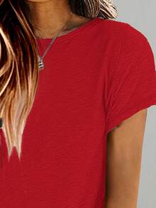 Camiseta de algodón oversize para mujer, moda 2026 - No estoy discutiendo, solo estoy explicando por qué tengo razón, camiseta con frase divertida. Camiseta gráfica casual y cómoda para mujer, adecuada para uso diario. Top con una declaración humorística. Regalo moderno para ella. Camiseta de manga corta, cómoda, suave y sencilla para uso diario. - Rojo - Ver 4