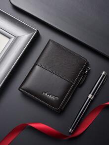New Men's Short Zipper Wallet, Multi-Card Slots Large Capacity Card Holder Portable,Fathers Day Gifts - Multicolor - View 14