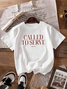 1 pieza de ropa Y2k para mujer, camisa elegante cristiana , ropa cristiana, regalo para madrina, ropa de calle cristiana cómoda, estética francesa, holgada y cómoda, atuendo para el Día de la Madre, 100% algodón, 180g. - Blanco - Ver 3