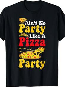 Camisetas de moda nuevas no tiene una camiseta como la de la fiesta de la pizza. - Camiseta unisex de manga corta y cuello redondo con temática de pizza vintage, lavable a máquina, adecuada para fiestas de pizza, uso casual y eventos temáticos, corte clásico, unisex, Camisas. para mujer, la opción perfecta para ellos conjuntos de ropa del Día de San Valentín,camisetas gráficos divertidas para hombre camisetas gráficos de estilo coreano,camisas para niñas, camisetas para niños. - Negro - Ver 6