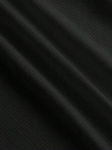 Top informal de tirantes con forro acolchado y ajuste ceñido de unicolor para mujer - Negro - Ver 3