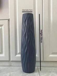 1pc 58cm Floor-Standing Plastic Vase (White/Black/Gray), Minimalist Hydroponics Vase Suitable For Home Decor, European Style Dried Flower Vase, Living Room Decor Flower Vase, Glass Vase - 1PC - View 7