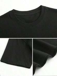 Playeras de mujer, nueva camiseta 100% algodón para mujer, suave y ligera, de cuello redondo y manga corta, top básico, camiseta casual holgada con hombros caídos para mujer, camiseta con frases positivas para la salud mental y la ansiedad, camiseta con cita inspiradora, idea de regalo para el autoamor, camisetas divertidas, conjuntos casuales para mujer, regalo para el Día de la Madre, regalos de agradecimiento para maestras 2026, blusas casuales para dama. - Negro - Ver 3