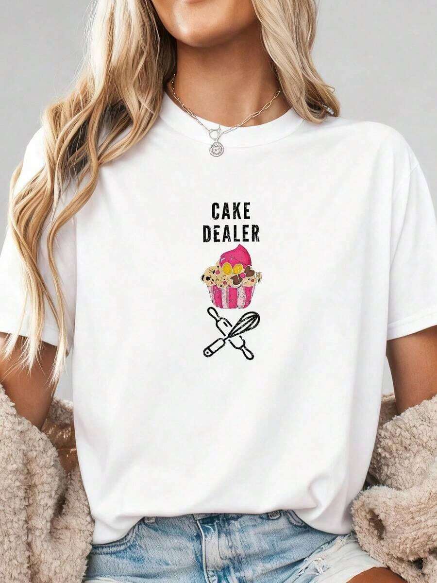 Camiseta Casual de Animadora en Mi Era de Animadoras001Fashion - Blanco 3 - Ver 1