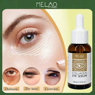  MELAO Collagen Eye Serum, Hydrating Under Eye Serum For Dark Circles, Puffiness & Fine Lines, Daily Eye Care Serum, 30ml
