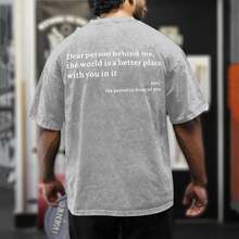 Dear Person Behind Me Shirt You Are Enough Tshirts For Men Oversized Inspirational Positive Tees Vintage Graphic Topssummer Fits For WomenY2Y-Summer O - 淺灰色 - 查看 5