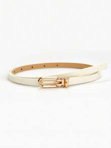 Women's Simple And Versatile Pin Buckle PU Skinny Belt Summer, School Fall, Autumn, Halloween - Multicolor - View 25