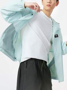 CAMEL CROWN 户外天然纱线防晒服 春夏女士凉爽透气防晒运动夹克 - 鹽霧青 - 查看 3