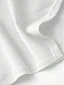 Suave Camiseta de Algodón Y2K para Mujer, Manga Corta, Cuello Redondo, Corte Regular, con Estampado Gráfico Vintage, blusas casuales, playeras de mujer algodón - Blanco - Ver 4