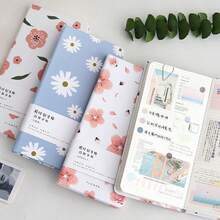 1pc Fresh Floral Cover Weekly Planner Notebook, 3 Colors Available, Grid Pages For Recording Schedule & Journaling, Smooth Paper, Practical & Spring-Inspired School Supplies - Single Piece - View 7